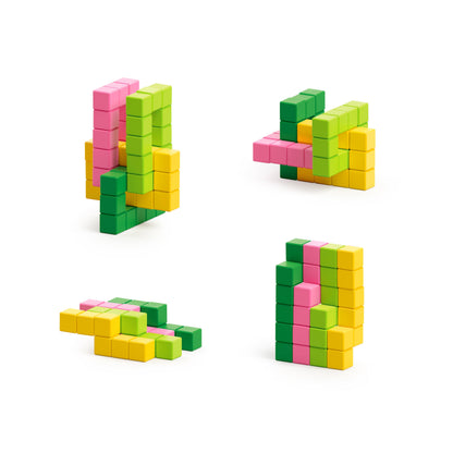 Abstract Tropic - 60 pcs Multi-Color Magnetic Block Set