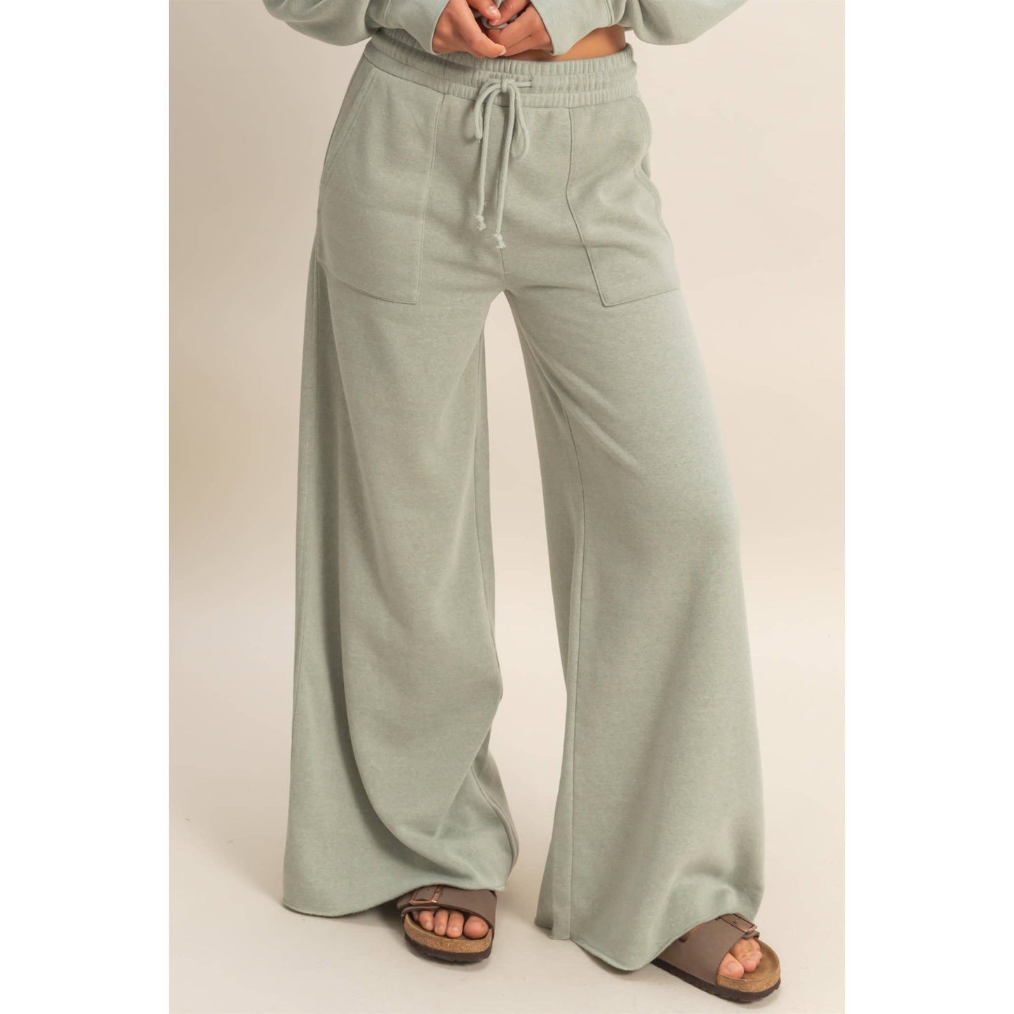 Burnout Wide Leg Pants