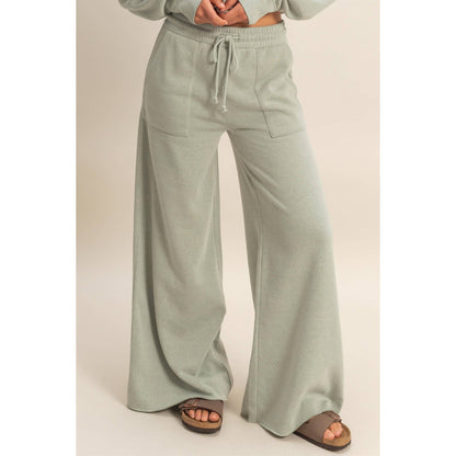 Burnout Wide Leg Pants