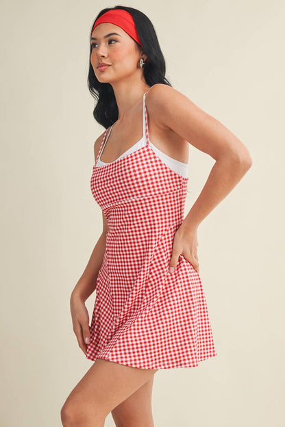 Gingham Print Dress