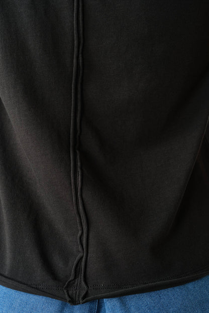 Raw-Edge Cap Sleeve Tee