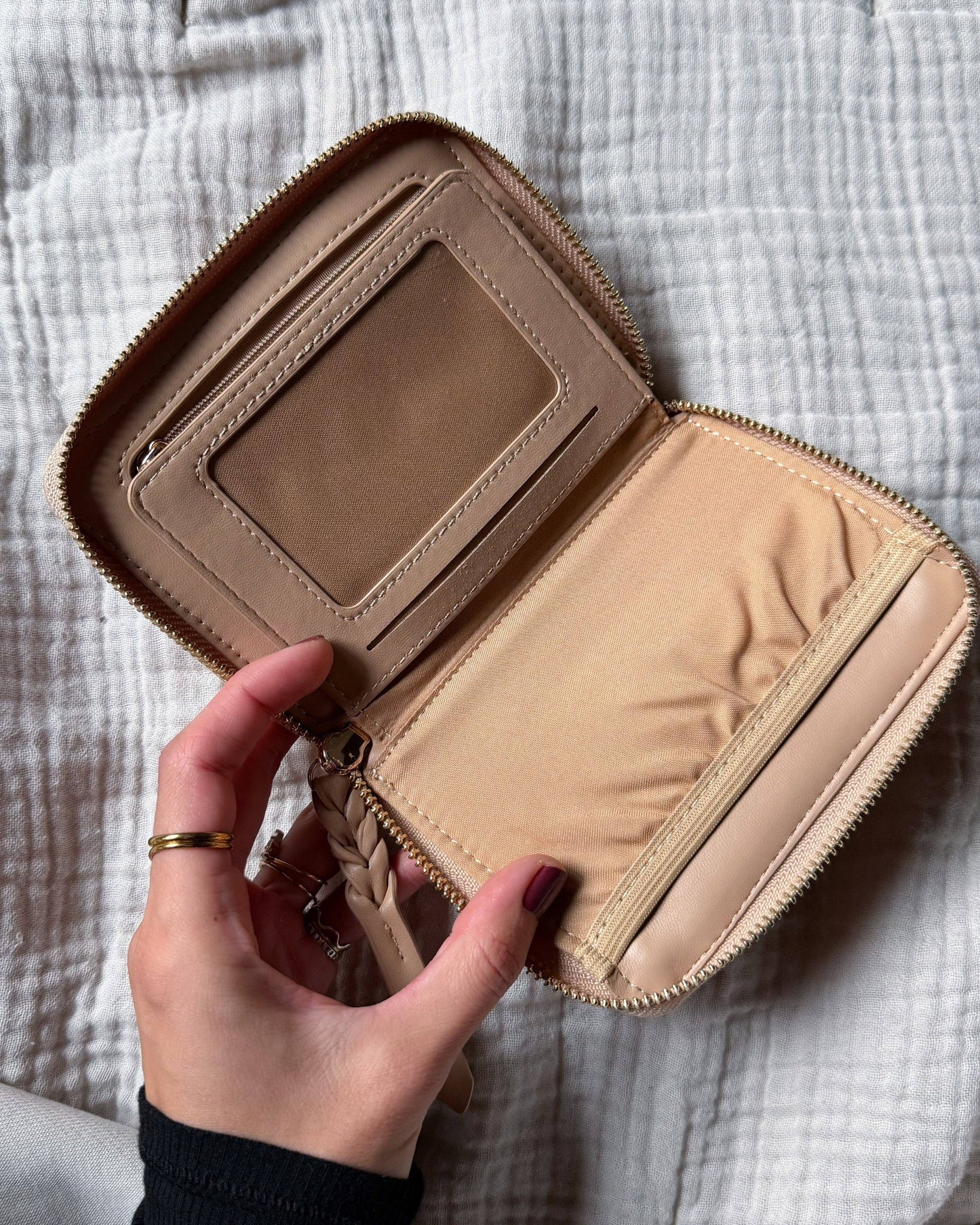 LUX Card Wallet in Almond