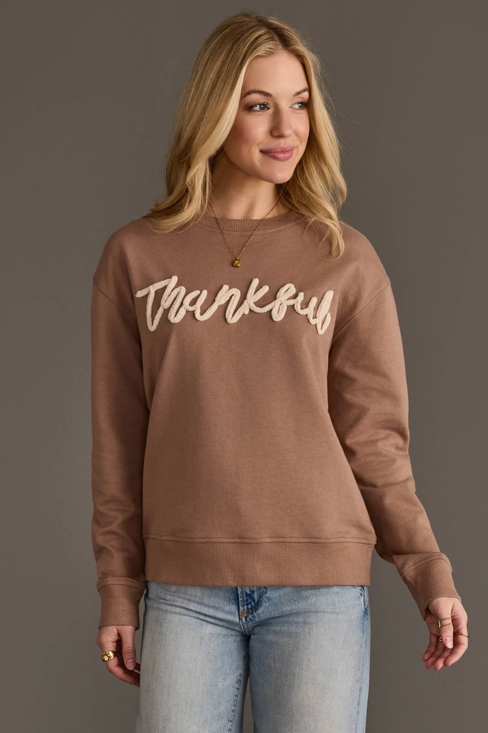 Brown Thankful Sweatshirt