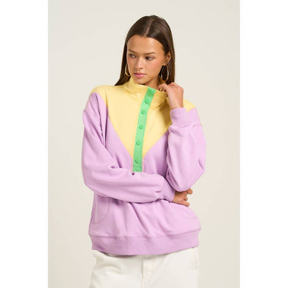 Bold Color Block Button Up