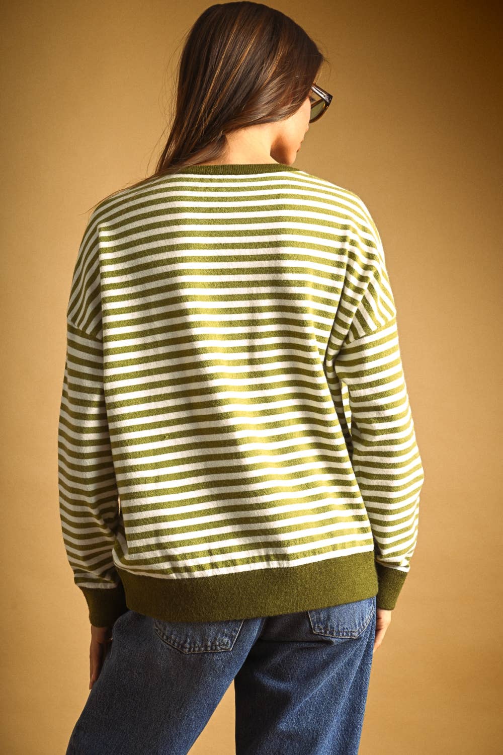 Striped Contrast Top