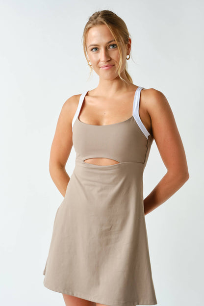 Sculpted Cutout Exercise Dress