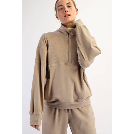 Rib Quarter Zip