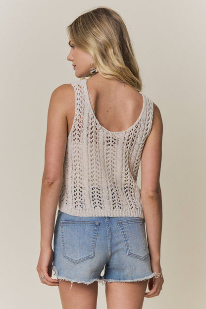 Crochet Button Tank
