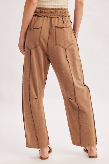 Washed Out Barrel Pants