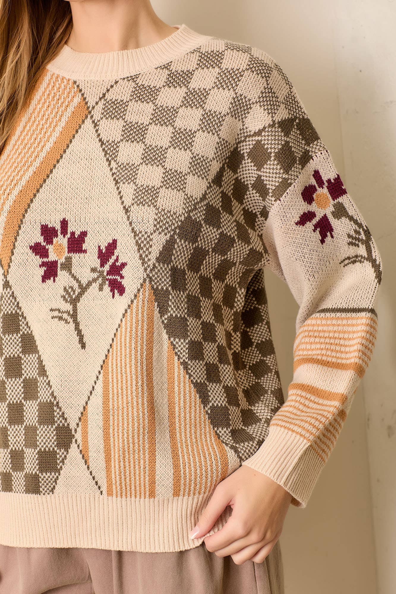 Multi Pattern Sweater