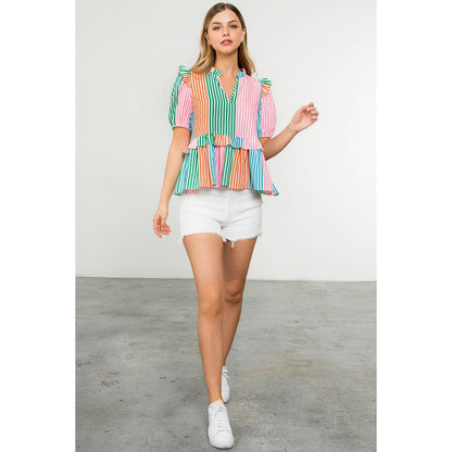 Multicolor Stripe Top