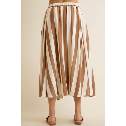 Striped Midi Skirt