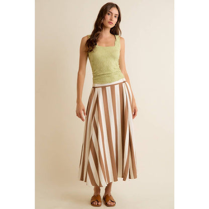 Striped Midi Skirt