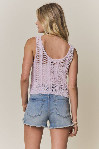 Crochet Button Tank