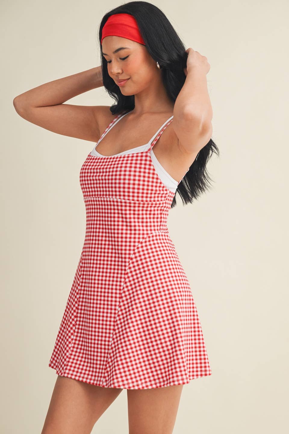 Gingham Print Dress