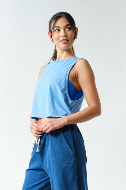 Pima Cotton Relaxed Side-Knot Tank