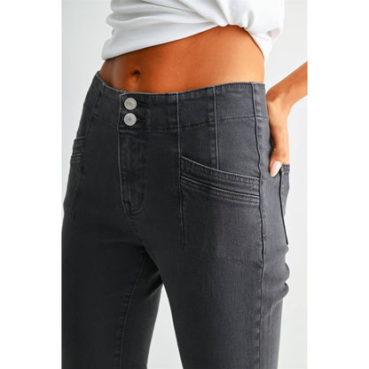 Mid-Rise Straight Denim