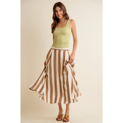 Striped Midi Skirt