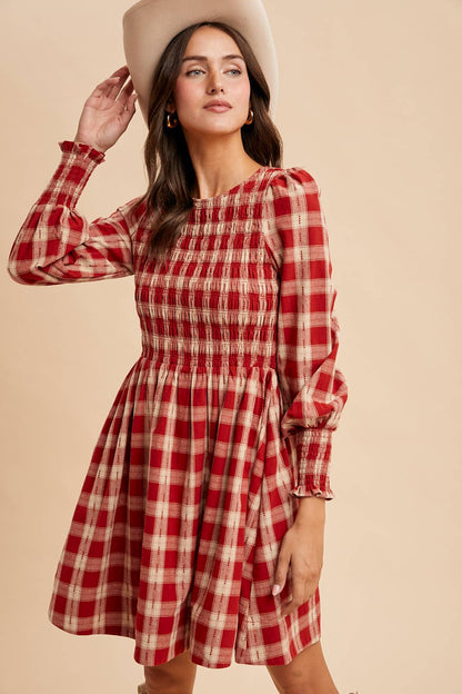 Plaid Mini Dress