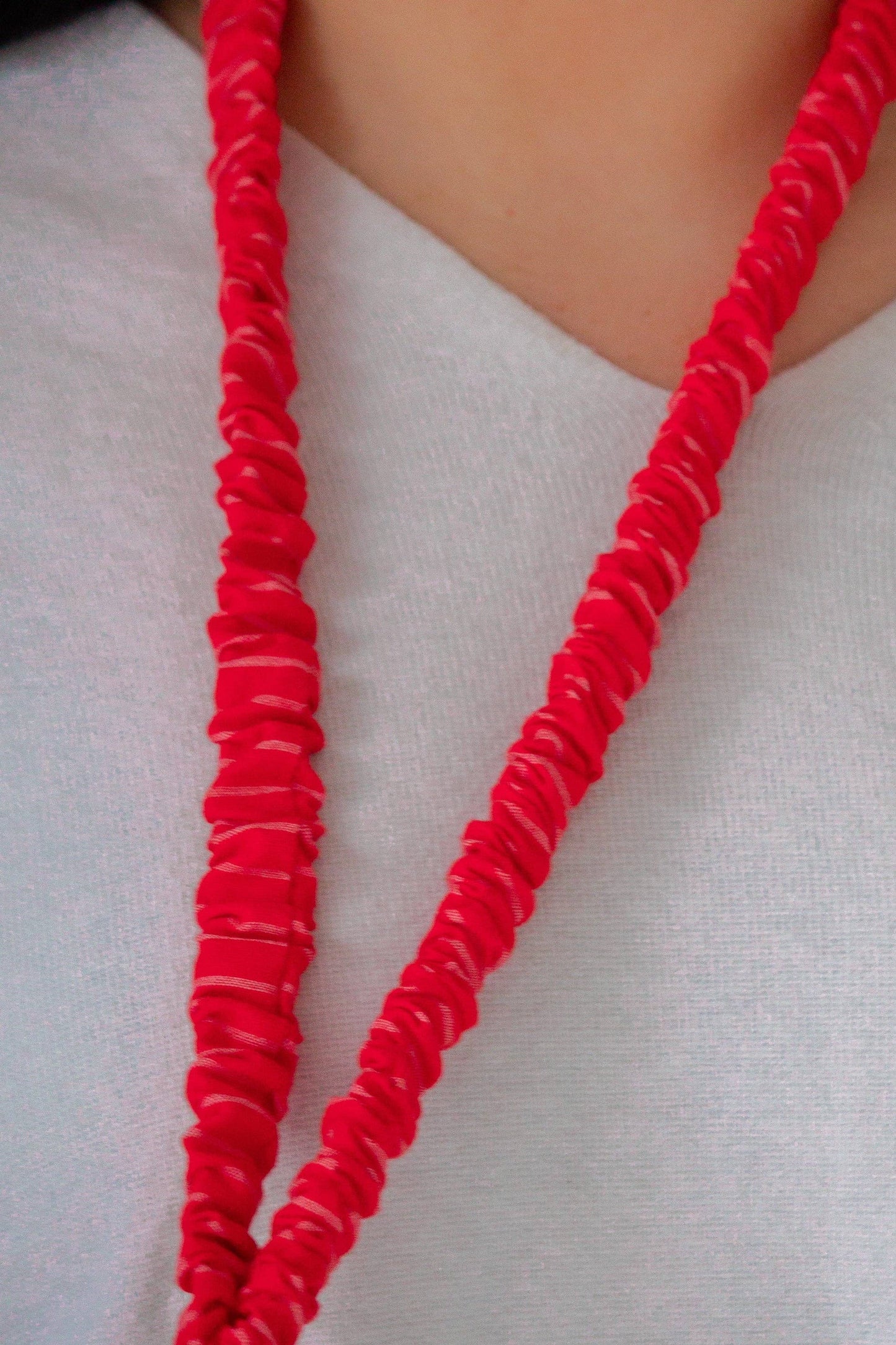 Red Striped Lanyard