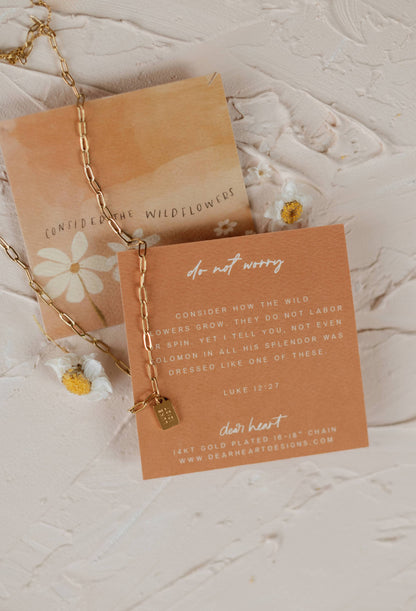 Do Not Worry Mini Tag Necklace