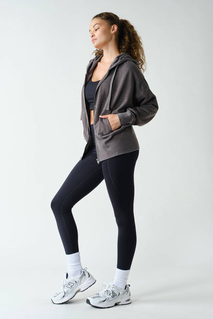 Fleece Hoodie Tapered Sleeves