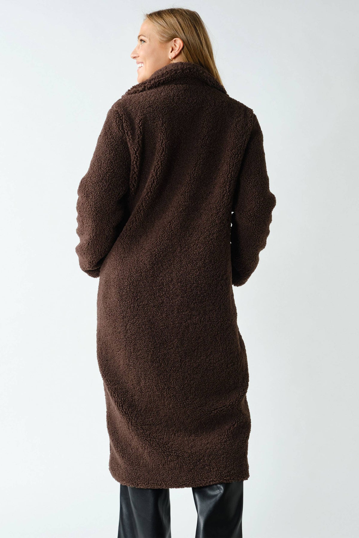 Sherpa Longline Double-Breasted Coat