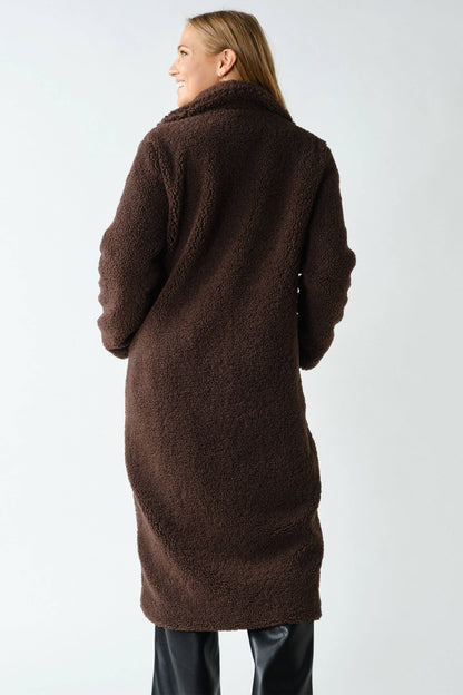 Sherpa Longline Double-Breasted Coat