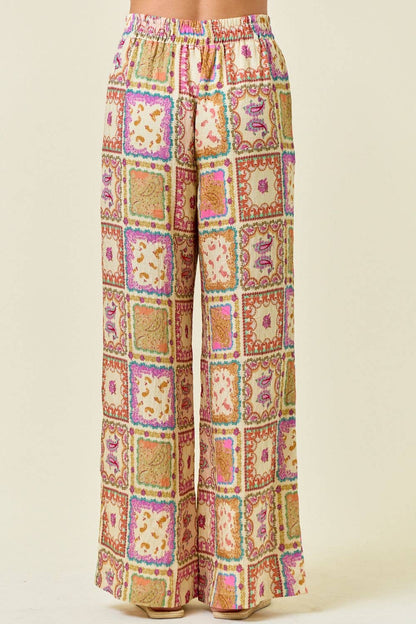 Paisley Wide Leg Pants