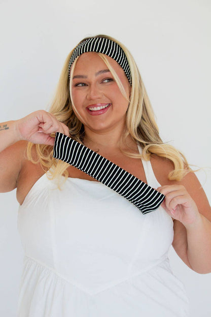 Soft Striped Stretchy Headband