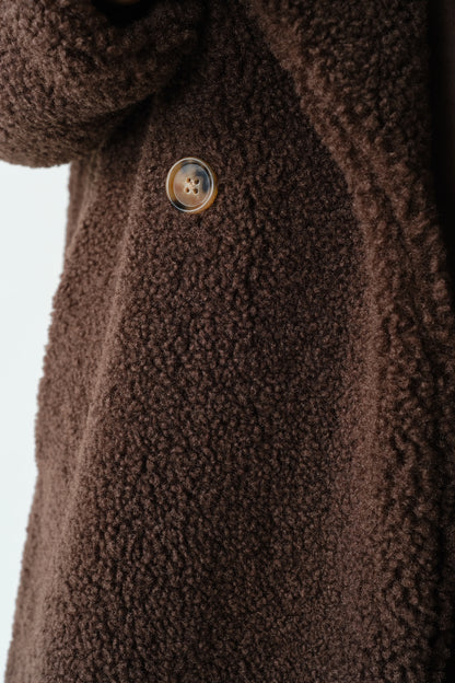 Sherpa Longline Double-Breasted Coat