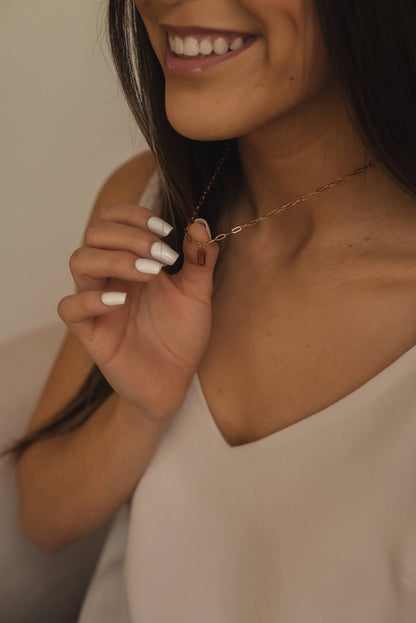 Do Not Worry Mini Tag Necklace