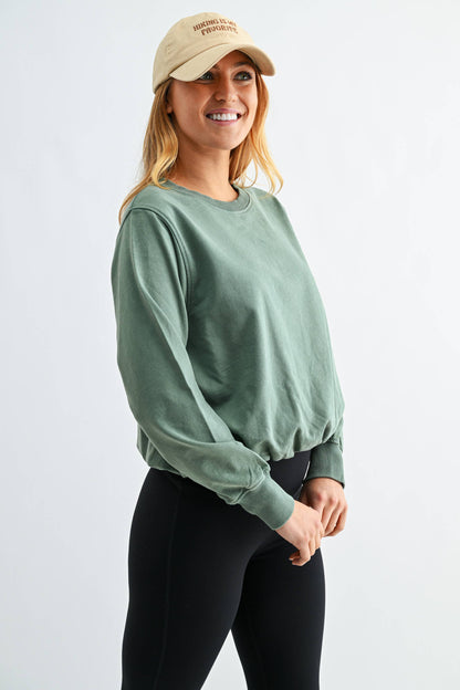 Mineral Cloud Bubble Hem Pullover