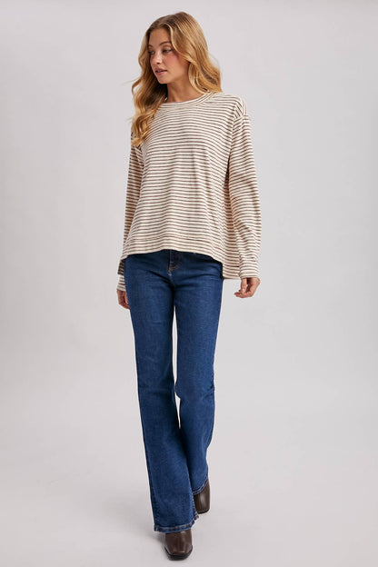 Striped Slouchy Crew