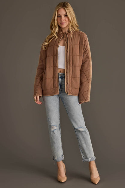 Tan Soft Quilted Jacket