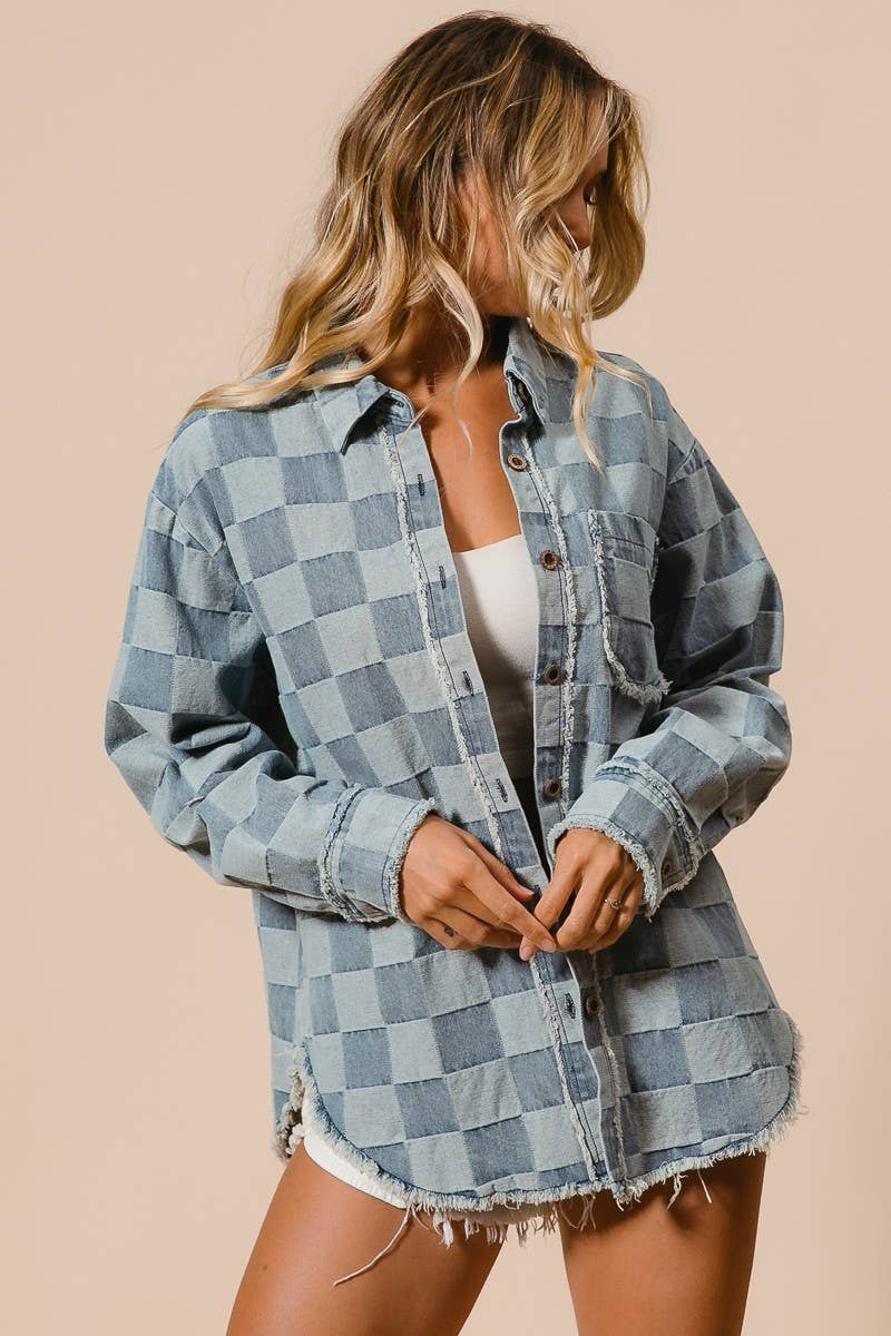 Checker Denim Shirt