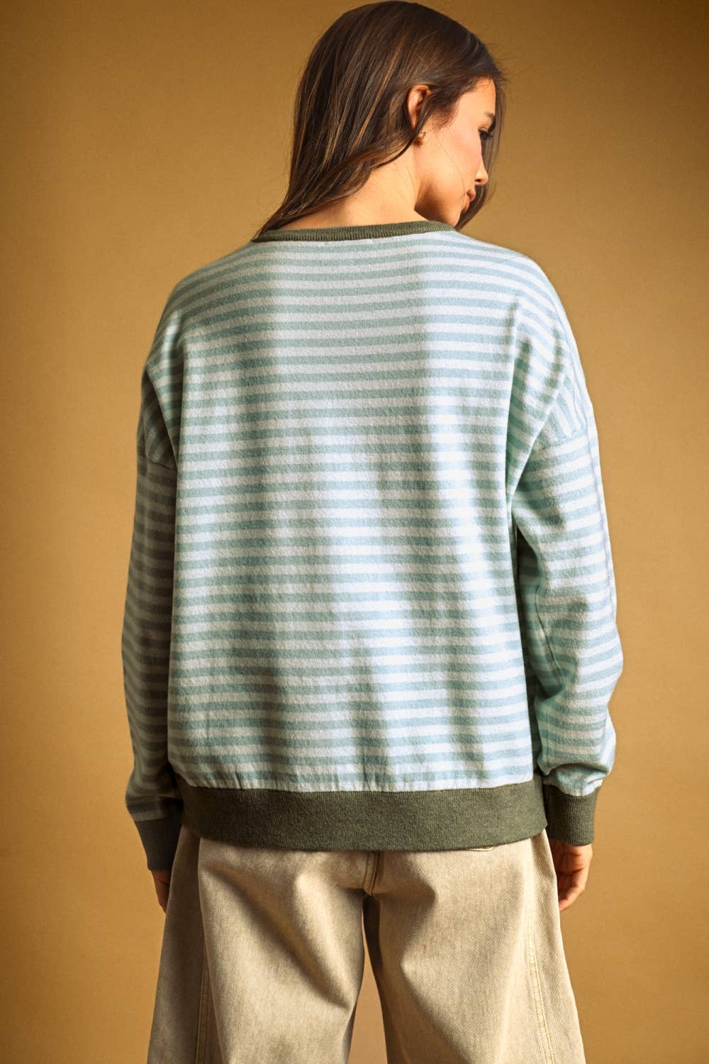 Striped Contrast Top