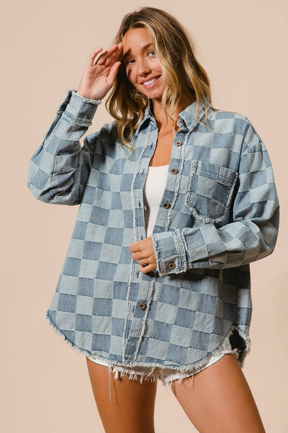 Checker Denim Shirt