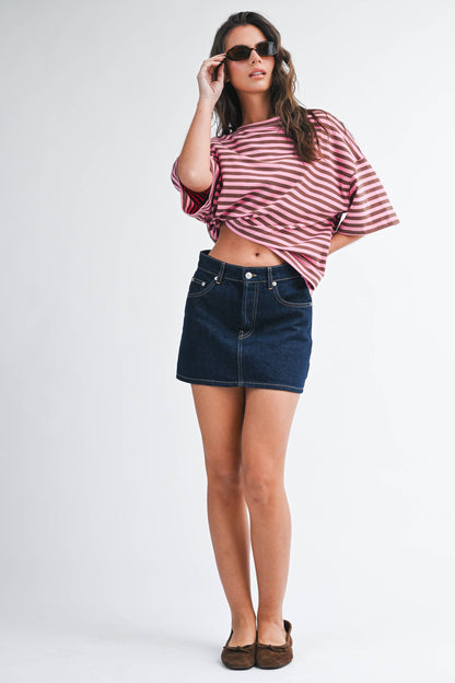 Oversized Stripe Boyfriend Tee