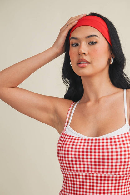 Gingham Print Dress