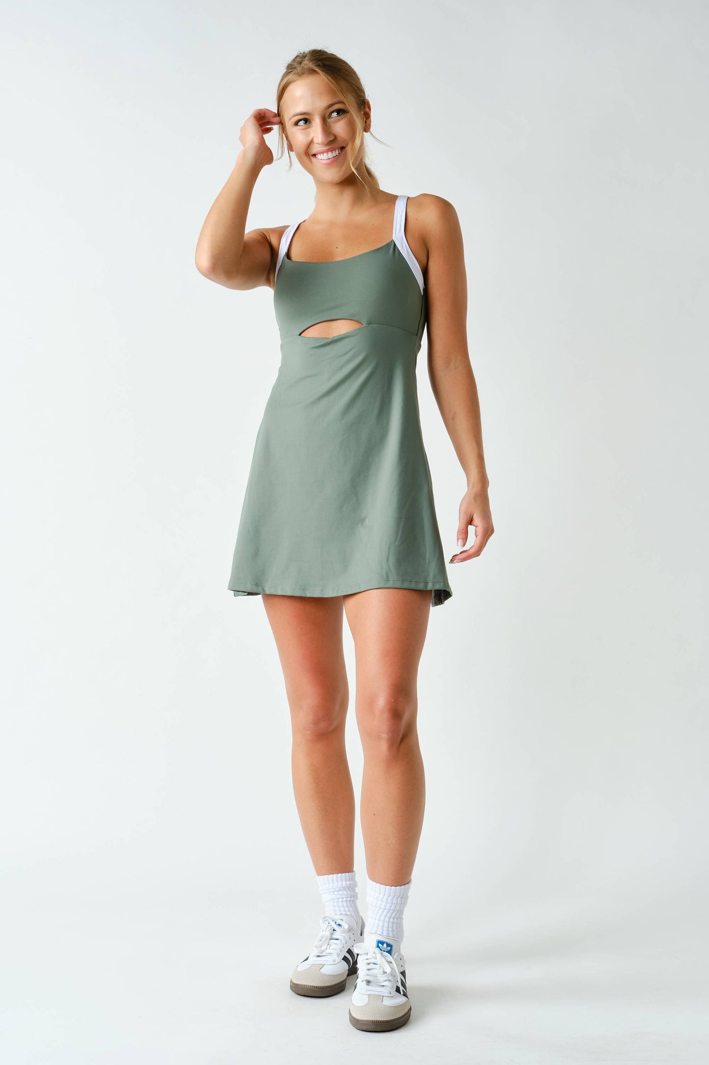 Sculpted Cutout Exercise Dress