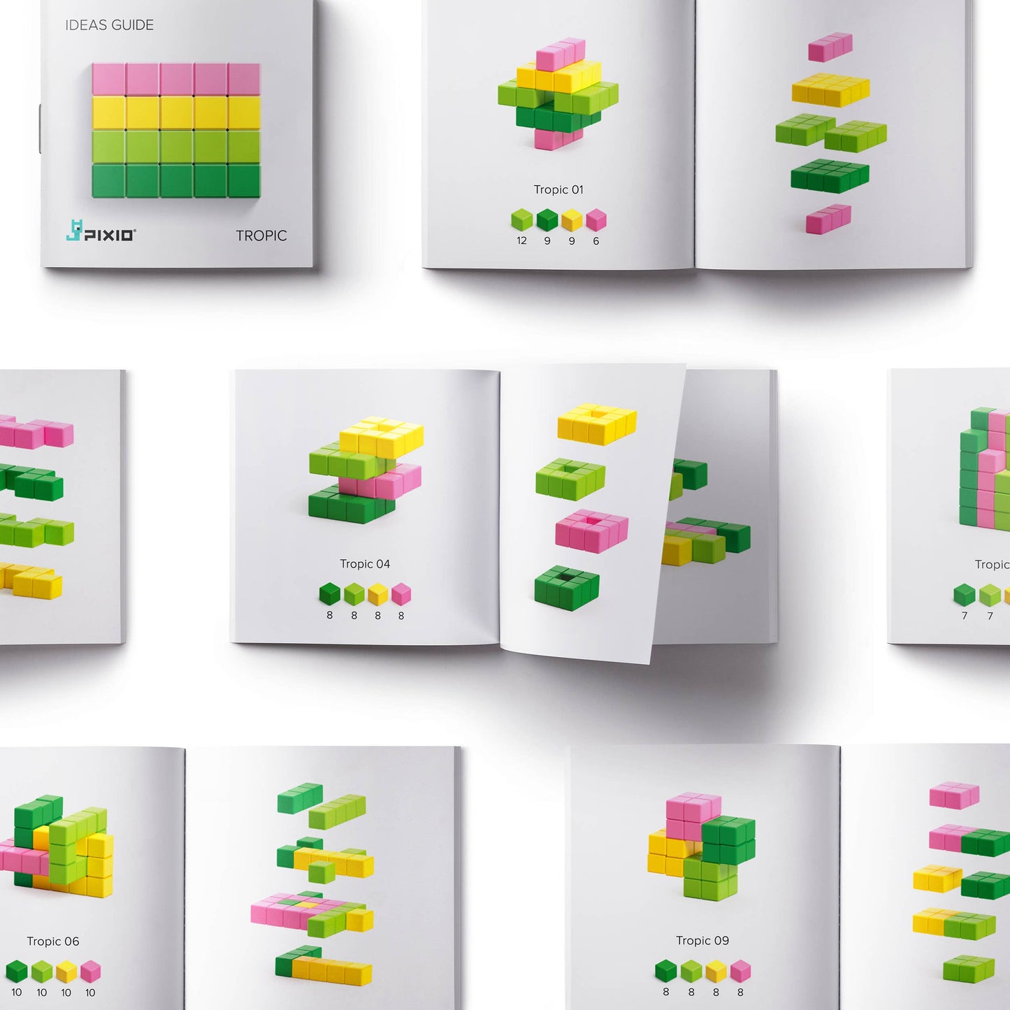 Abstract Tropic - 60 pcs Multi-Color Magnetic Block Set