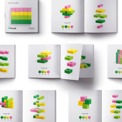 Abstract Tropic - 60 pcs Multi-Color Magnetic Block Set