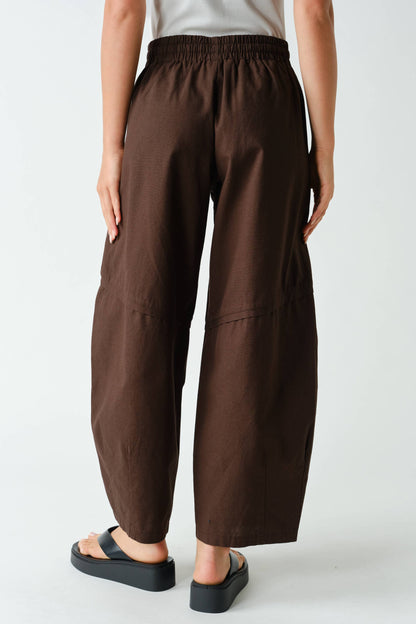 Ember Cotton Barrel-Leg Utility Pants