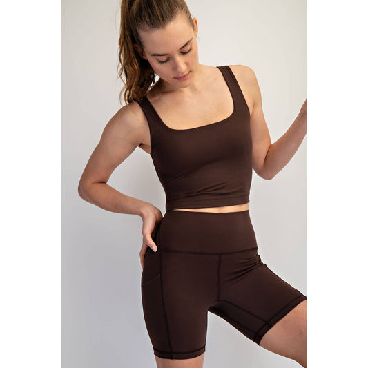 Square Neck Crop Tank