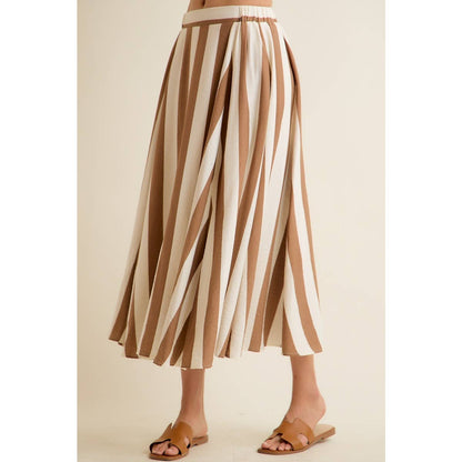Striped Midi Skirt
