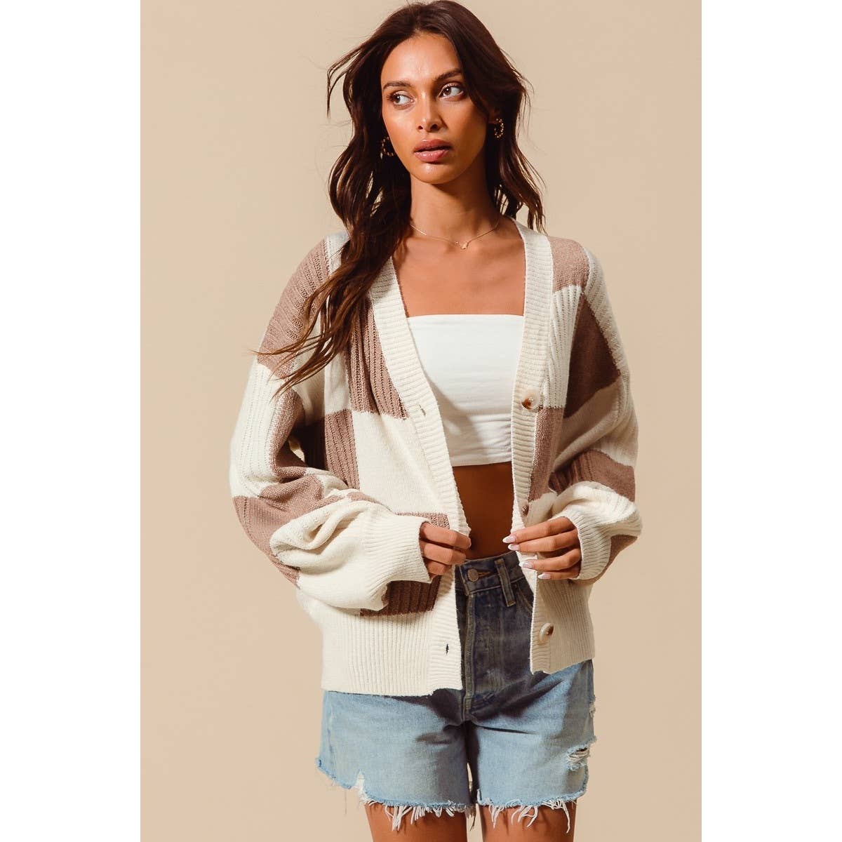 Checkered Cardi