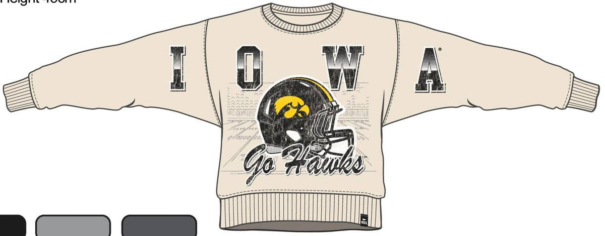 Iowa Homefield Lantern Sleeve Crew