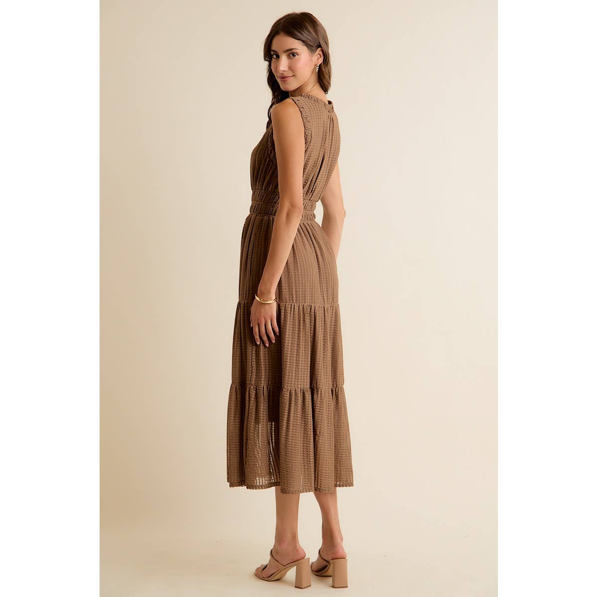 Smock Waist Midi Dress