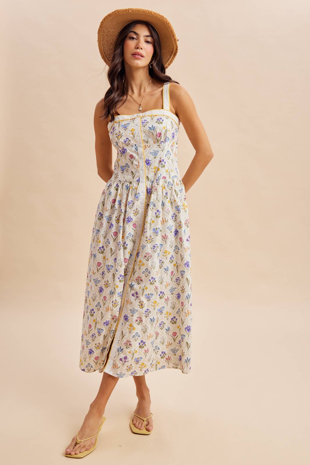 Floral Button Down Maxi Dress